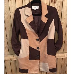 Faux Suede Patchwork Jacket